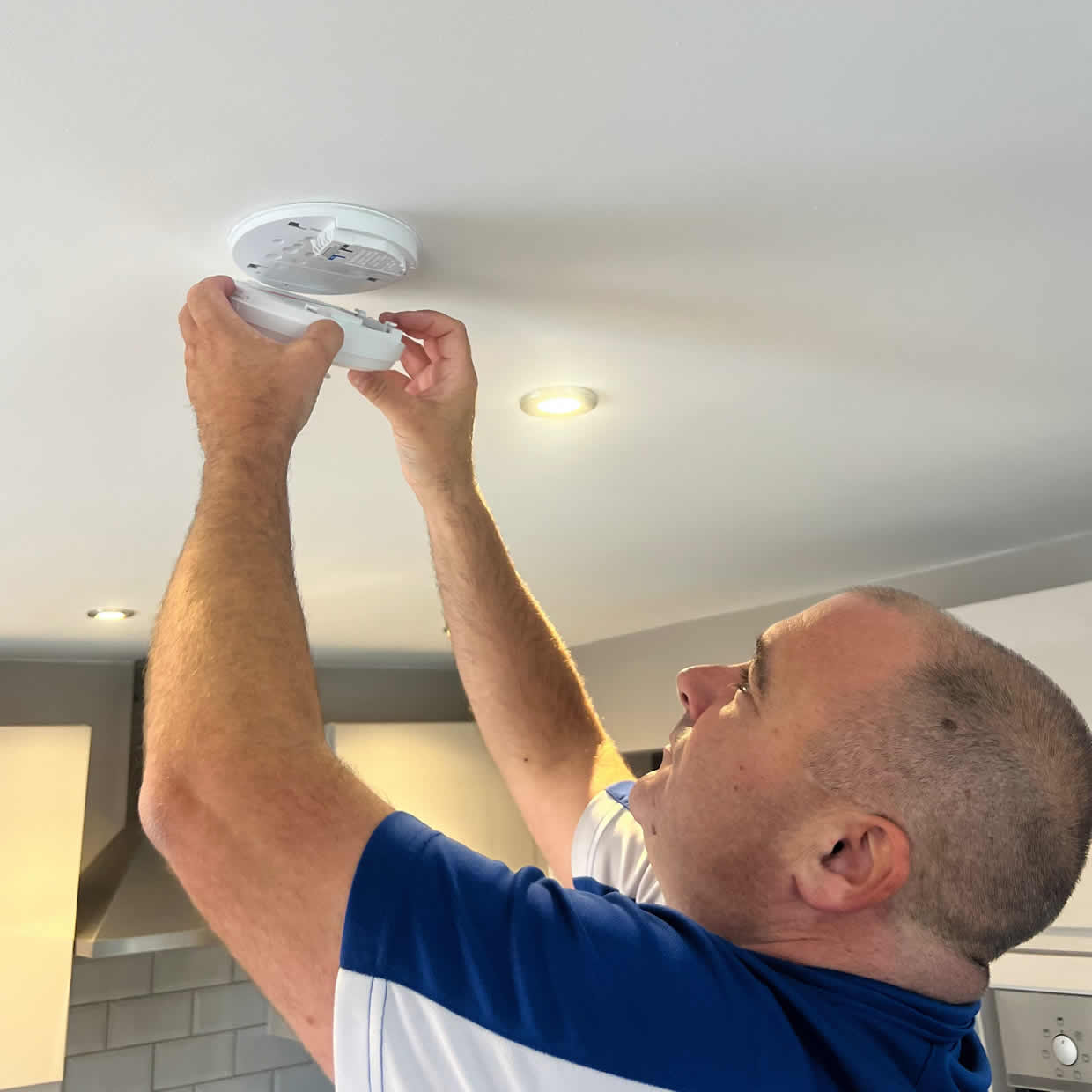 Different types of smoke and heat alarms installed in Yeovil